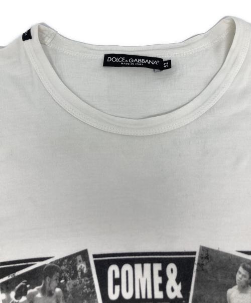 DOLCE & GABBANA（ドルチェ＆ガッバーナ）DOLCE & GABBANA (ドルチェ＆ガッバーナ) モハメドアリ フォトプリントTシャツ / JT-G8AE8T ホワイト サイズ:52の古着・服飾アイテム