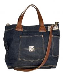 RRL（ダブルアールエル）の古着「2WAYデニムトートバッグ」｜インディゴ×ブラウン