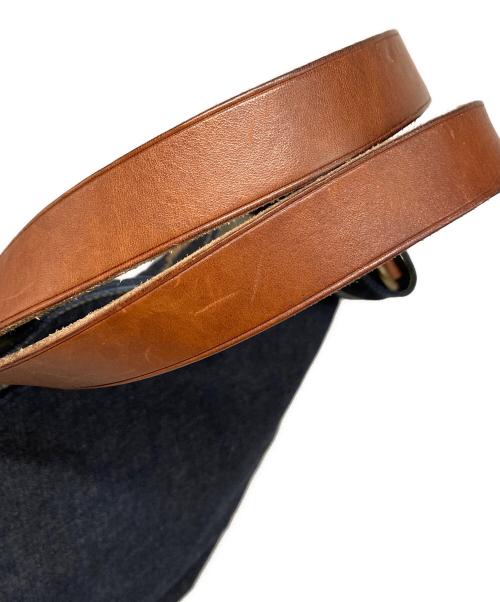 RRL（ダブルアールエル）RRL (ダブルアールエル) 2WAYデニムトートバッグ インディゴ×ブラウンの古着・服飾アイテム