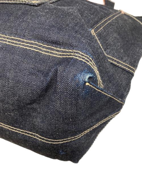 RRL（ダブルアールエル）RRL (ダブルアールエル) 2WAYデニムトートバッグ インディゴ×ブラウンの古着・服飾アイテム