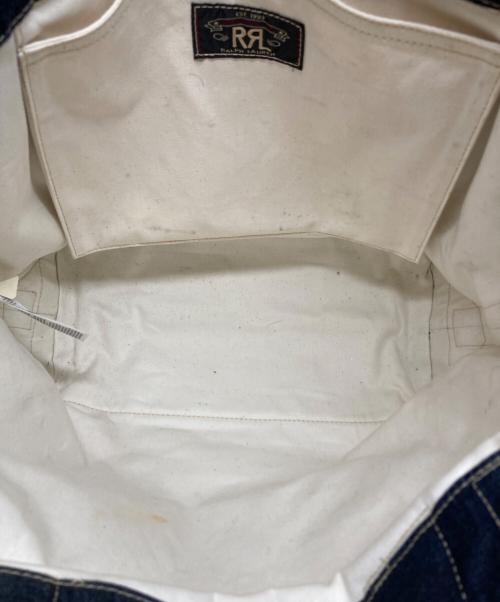 RRL（ダブルアールエル）RRL (ダブルアールエル) 2WAYデニムトートバッグ インディゴ×ブラウンの古着・服飾アイテム