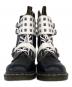 Dr.Martens (ドクターマーチン) JOSKA STUD 10ホールブーツ ブラック×ホワイト サイズ:UK9：13000円