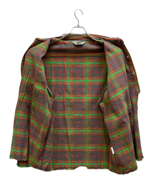 SAINT MICHAEL（セントマイケル）SAINT MICHAEL (セントマイケル) Denim Tears (デニムティアーズ) DT FRNNL SHIRT/CHECK グレー×グリーン サイズ:XLの古着・服飾アイテム