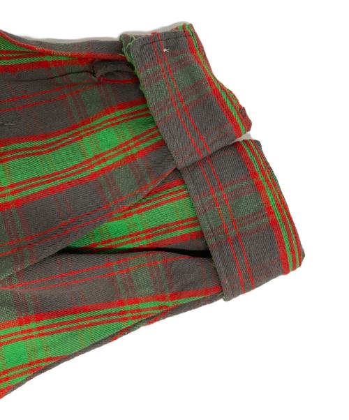 SAINT MICHAEL（セントマイケル）SAINT MICHAEL (セントマイケル) Denim Tears (デニムティアーズ) DT FRNNL SHIRT/CHECK グレー×グリーン サイズ:XLの古着・服飾アイテム