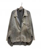 ANCELLMアンセルム）の古着「エイジングシャンブレーロングシャツ」｜グレー