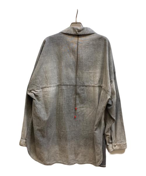 ANCELLM（アンセルム）ANCELLM (アンセルム) エイジングシャンブレーロングシャツ グレー サイズ:3の古着・服飾アイテム