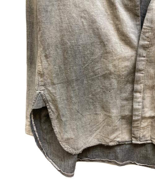 ANCELLM（アンセルム）ANCELLM (アンセルム) エイジングシャンブレーロングシャツ グレー サイズ:3の古着・服飾アイテム