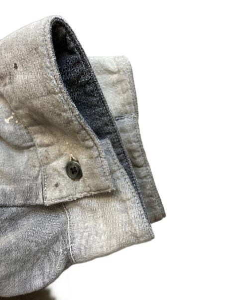 ANCELLM（アンセルム）ANCELLM (アンセルム) エイジングシャンブレーロングシャツ グレー サイズ:3の古着・服飾アイテム