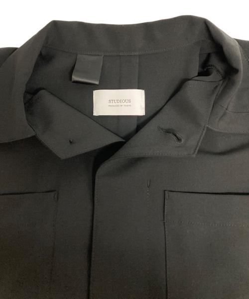 STUDIOUS（ステュディオス）STUDIOUS (ステュディオス) N.HOOLYWOOD (エヌ ハリウッド) ビッグポケットシャツジャケット ブラック サイズ:38の古着・服飾アイテム