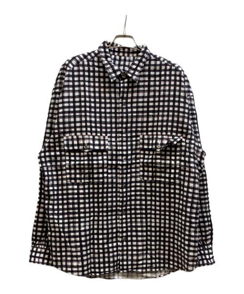 Porter Classic（ポータークラシック）Porter Classic (ポータークラシック) ROLL UPチェックシャツ ブラック サイズ:XLの古着・服飾アイテム