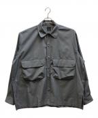 DAIWA PIER39ダイワ ピア39）の古着「TECH SPORTS OPEN COLLAR SHIRT L/S」｜グレー