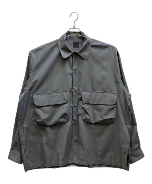 DAIWA PIER39（ダイワ ピア39）DAIWA PIER39 (ダイワ ピア39) TECH SPORTS OPEN COLLAR SHIRT L/S グレー サイズ:Lの古着・服飾アイテム