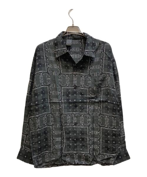 N.HOOLYWOOD（エヌ ハリウッド）N.HOOLYWOOD (エヌ ハリウッド) EX.ALOHA LS SH ブラック サイズ:42の古着・服飾アイテム