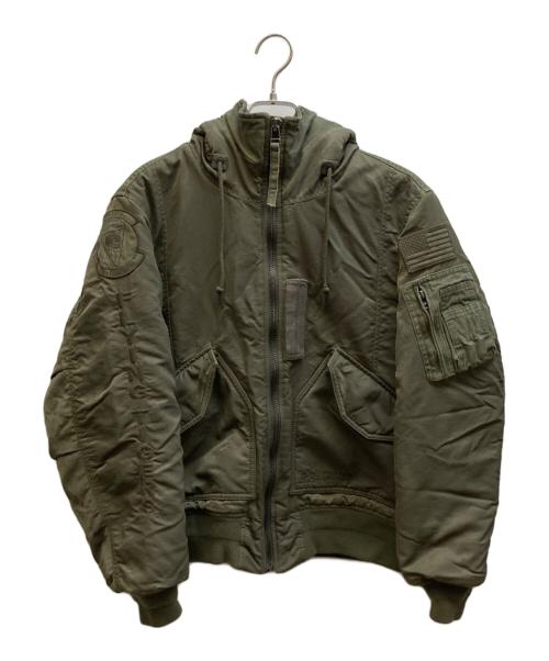 AVIREX（アヴィレックス）AVIREX (アヴィレックス) J-CWFSカスタムジャケット カーキ サイズ:Mの古着・服飾アイテム