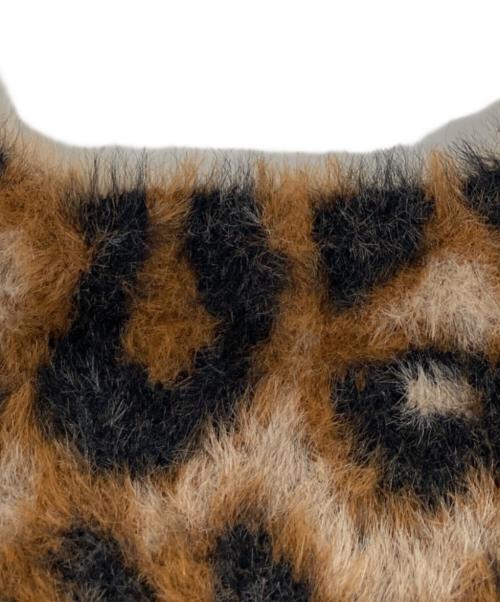 HUF（ハフ）HUF (ハフ) ヒョウ柄カーディガン ブラウン サイズ:Lの古着・服飾アイテム