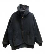 COMOLIコモリ）の古着「コットンダック ジップパーカ」｜ブラック