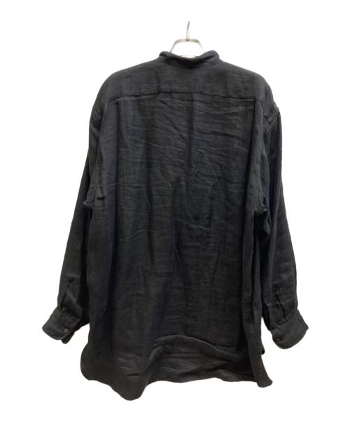 COMOLI（コモリ）COMOLI (コモリ) リネンダブルクロスプルオーバーシャツ ブラック サイズ:2の古着・服飾アイテム