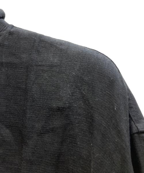 COMOLI（コモリ）COMOLI (コモリ) リネンダブルクロスプルオーバーシャツ ブラック サイズ:2の古着・服飾アイテム
