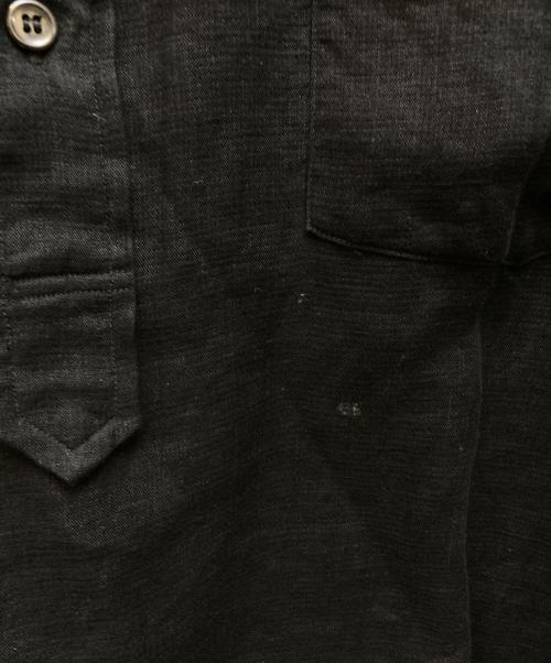 COMOLI（コモリ）COMOLI (コモリ) リネンダブルクロスプルオーバーシャツ ブラック サイズ:2の古着・服飾アイテム