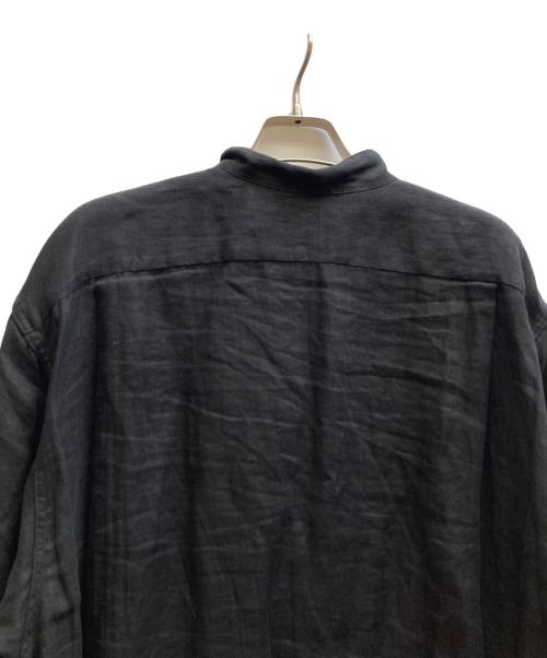COMOLI（コモリ）COMOLI (コモリ) リネンダブルクロスプルオーバーシャツ ブラック サイズ:2の古着・服飾アイテム