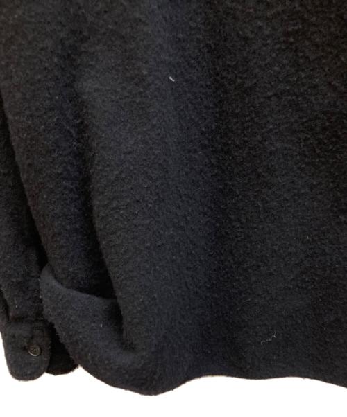 COMOLI（コモリ）COMOLI (コモリ) 縮絨ウールハーフジップシャツ ブラック サイズ:3の古着・服飾アイテム
