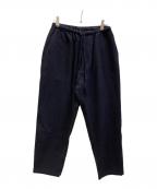COMOLIコモリ）の古着「リファインウールドローストリングパンツ」｜ブラック