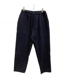 COMOLI（コモリ）の古着「リファインウールドローストリングパンツ」｜ブラック