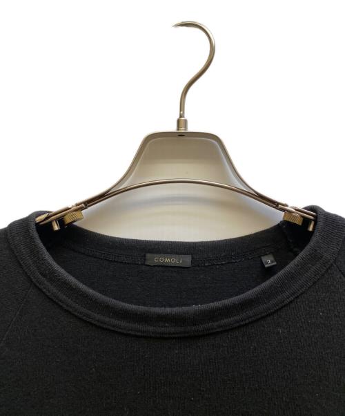 COMOLI（コモリ）COMOLI (コモリ) コットンジャージ ベースボールTシャツ ブラック サイズ:2の古着・服飾アイテム