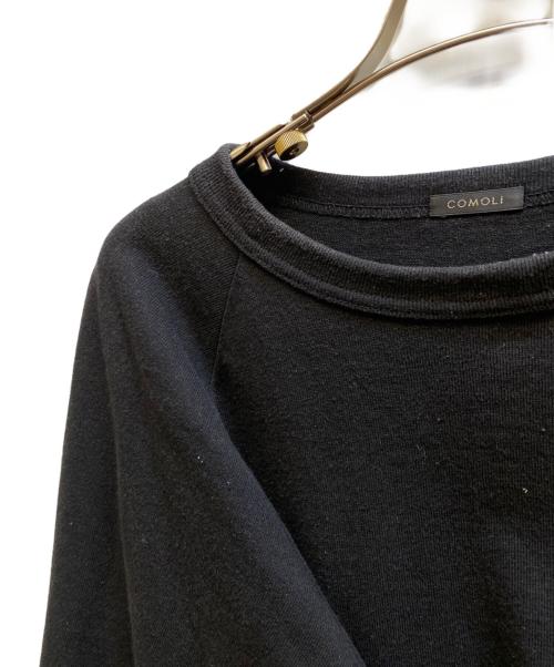 COMOLI（コモリ）COMOLI (コモリ) コットンジャージ ベースボールTシャツ ブラック サイズ:2の古着・服飾アイテム