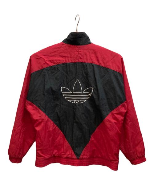 adidas（アディダス）adidas (アディダス) ナイロンジャケット ブラック×レッド サイズ:Lの古着・服飾アイテム