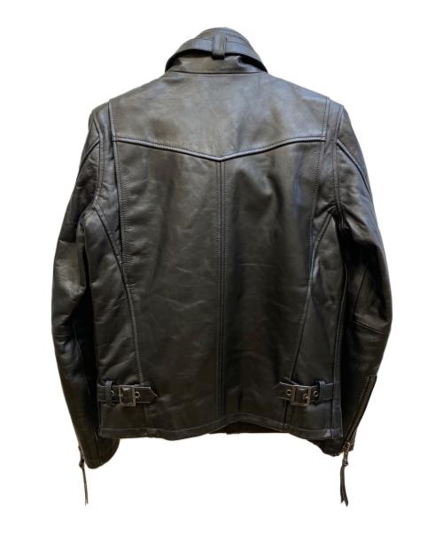Liugoo Leathers（リューグーレザーズ）LIUGOO LEATHERS (リューグーレザーズ) 襟ボアレザージャケット ブラック サイズ:Ｓの古着・服飾アイテム