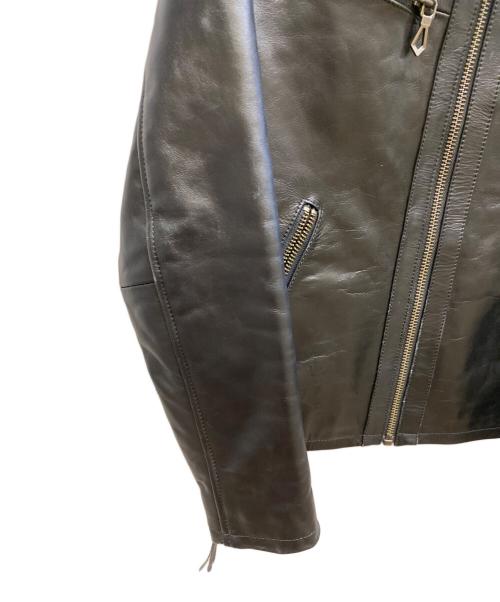 Liugoo Leathers（リューグーレザーズ）LIUGOO LEATHERS (リューグーレザーズ) 襟ボアレザージャケット ブラック サイズ:Ｓの古着・服飾アイテム