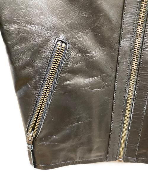 Liugoo Leathers（リューグーレザーズ）LIUGOO LEATHERS (リューグーレザーズ) 襟ボアレザージャケット ブラック サイズ:Ｓの古着・服飾アイテム