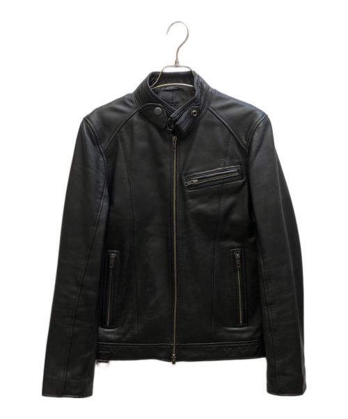 Liugoo Leathers（リューグーレザーズ）Liugoo Leathers (リューグーレザーズ) シングルライダースジャケット ブラック サイズ:Sの古着・服飾アイテム