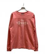 stussyステューシー）の古着「ATHLETICS クラウンロゴスウェット」｜ピンク