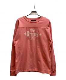 stussy（ステューシー）の古着「ATHLETICS クラウンロゴスウェット」｜ピンク