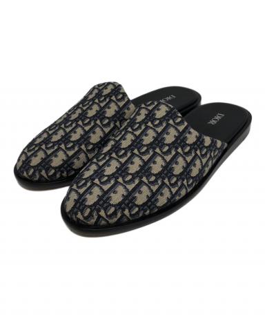 中古・古着通販】DIOR (ディオール) オブリーク柄ミュール ブラック