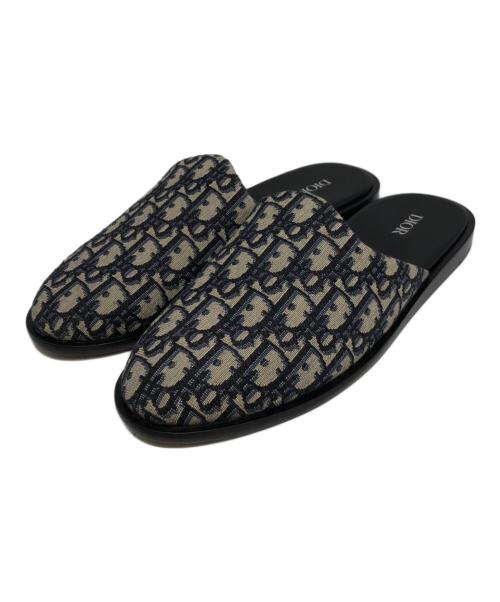 Dior（ディオール）DIOR (ディオール) オブリーク柄ミュール ブラック サイズ:42の古着・服飾アイテム