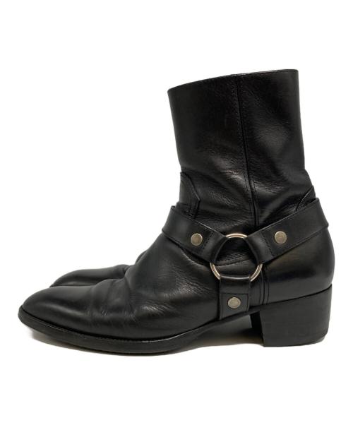 Saint Laurent Paris（サンローランパリ）Saint Laurent Paris (サンローランパリ) Wyatt Harness Ring Bootブーツ/379755 ブラック サイズ:41の古着・服飾アイテム