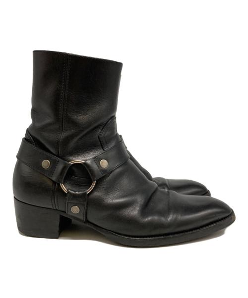 Saint Laurent Paris（サンローランパリ）Saint Laurent Paris (サンローランパリ) Wyatt Harness Ring Bootブーツ/379755 ブラック サイズ:41の古着・服飾アイテム