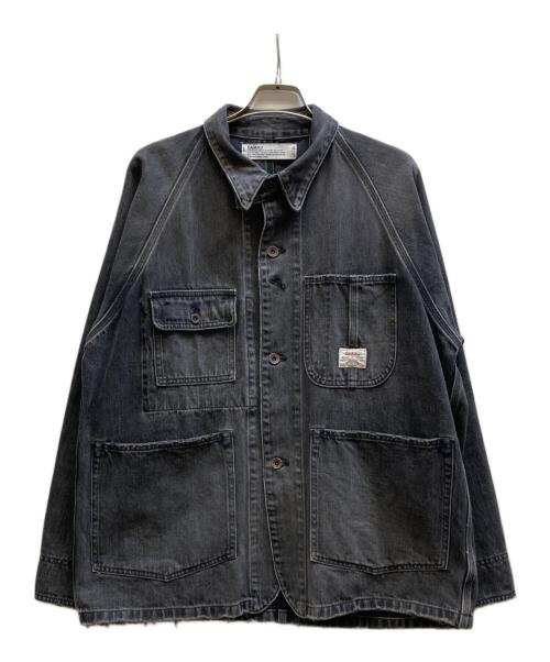 DAIRIKU（ダイリク）DAIRIKU (ダイリク) Vintage Wash Denim Cover All/22AW D-2 ブラック サイズ:Lの古着・服飾アイテム