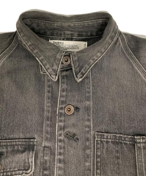 DAIRIKU（ダイリク）DAIRIKU (ダイリク) Vintage Wash Denim Cover All/22AW D-2 ブラック サイズ:Lの古着・服飾アイテム