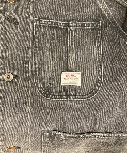 DAIRIKU（ダイリク）DAIRIKU (ダイリク) Vintage Wash Denim Cover All/22AW D-2 ブラック サイズ:Lの古着・服飾アイテム