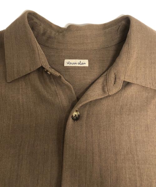 STEVEN ALAN（スティーブンアラン）STEVEN ALAN (スティーブンアラン) MOKU CAVALRY TWILL SHIRTALL/シャツジャケット / 8125-104-0559 ブラウン サイズ:Lの古着・服飾アイテム