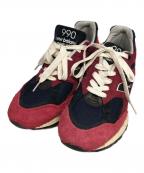 NEW BALANCEニューバランス）の古着「M990AD2」｜ネイビー×レッド