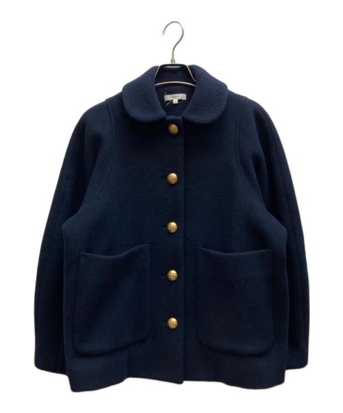 YORI（ヨリ）yori (ヨリ) ウールコート ネイビー サイズ:36の古着・服飾アイテム