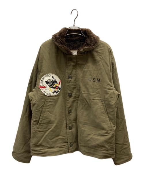 US NAVY（ユーエスネイビー）US NAVY (ユーエスネイビー) N-1デッキジャケット / NXsx 70201 カーキ サイズ:XLの古着・服飾アイテム