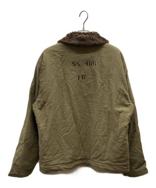 US NAVY（ユーエスネイビー）US NAVY (ユーエスネイビー) N-1デッキジャケット / NXsx 70201 カーキ サイズ:XLの古着・服飾アイテム