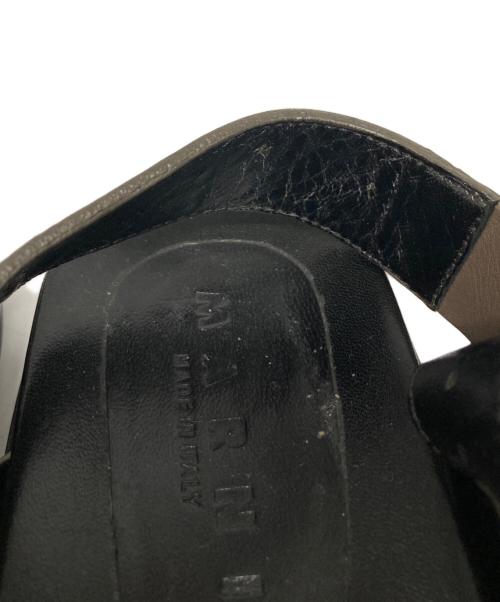 MARNI（マルニ）MARNI (マルニ) フスベットサンダル ブラウン×ブラック サイズ:35 1/2の古着・服飾アイテム