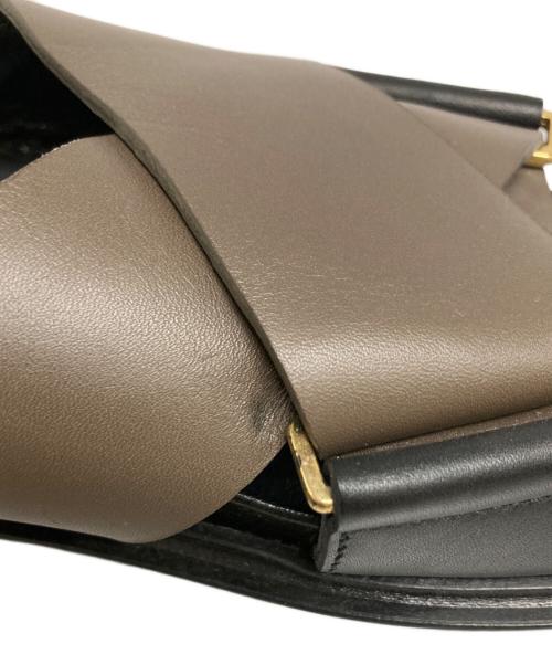 MARNI（マルニ）MARNI (マルニ) フスベットサンダル ブラウン×ブラック サイズ:35 1/2の古着・服飾アイテム